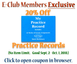 20% Off All Practice Records