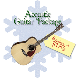 Acoustic Guitar Packages starting at $185 