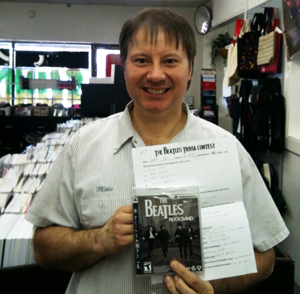 Our Beatles Trivia Contest Winner 	 		 					received Beatles Rockband software